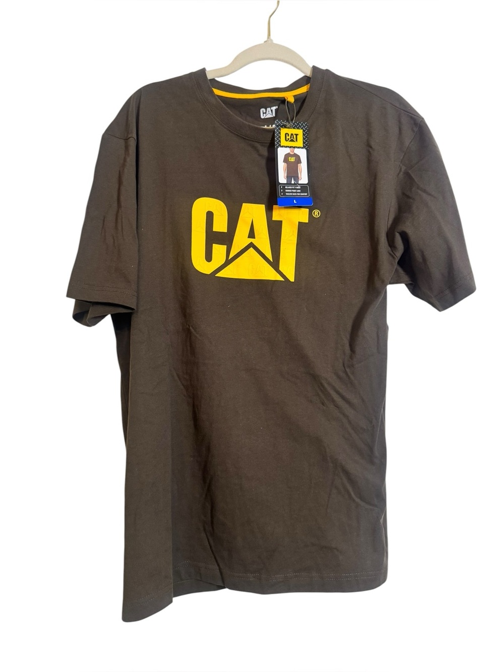 Short Sleeve CAT Logo T-Shirt sz L